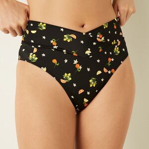 PINK V Crossover High Waisted Bikini Bottom